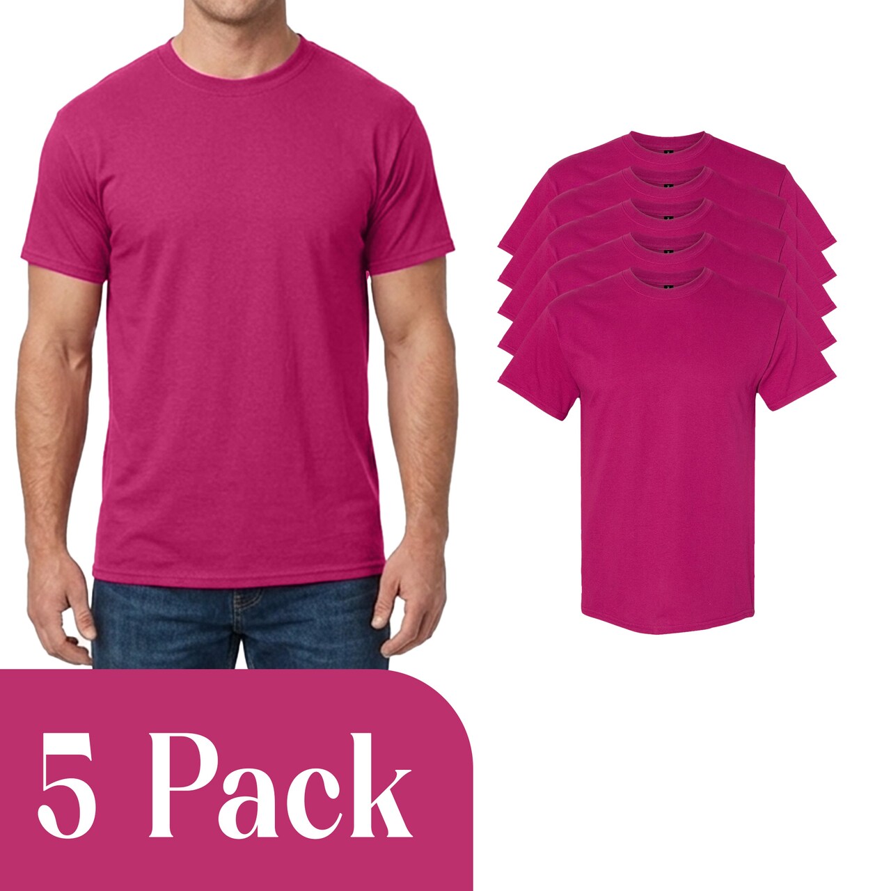 Gildan Craft-Ready Heavy Cotton T-Shirt, Adult's Berry DIY Project Blank Shirt